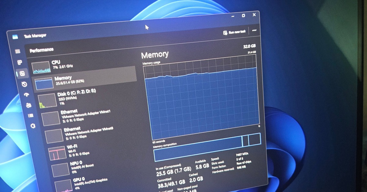 Microsoft vô tình thừa nhận Windows 11 đang 'ngốn' RAM
