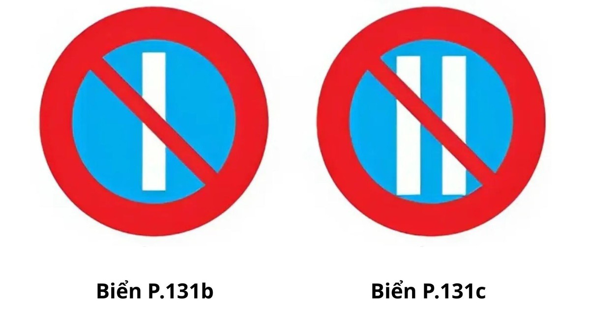Phân biệt một và hai gạch trắng trên biển cấm đỗ xe