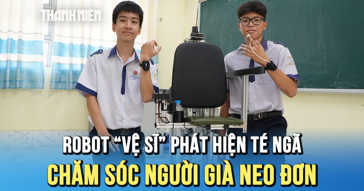 Nam sinh lớp 11 chế tạo ghế robot 'vệ sĩ' chăm sóc người già neo đơn