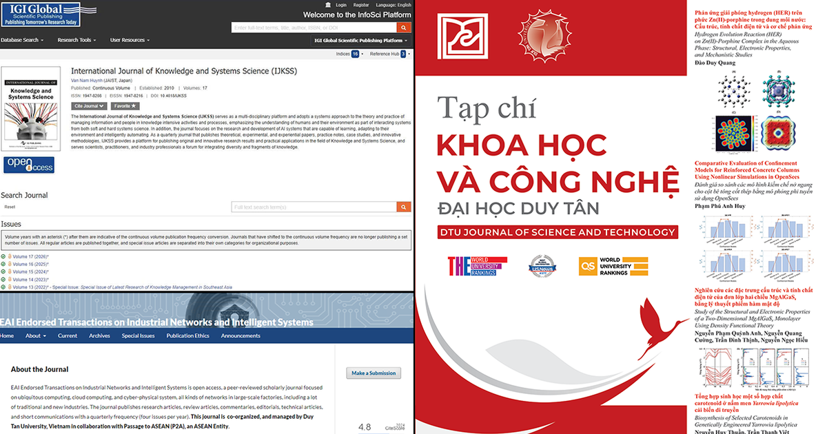 Các tạp chí của ĐH Duy Tân đạt chuẩn Khoa học Việt Nam 2026