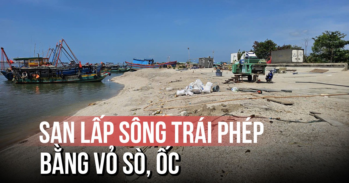 TP.HCM: Dùng cả ngàn khối vỏ sò, ốc san lấp trái phép bờ sông
