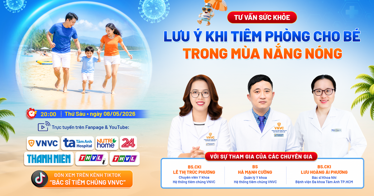 Tư vấn sức khỏe: Lưu ý khi tiêm phòng cho bé trong mùa nắng nóng