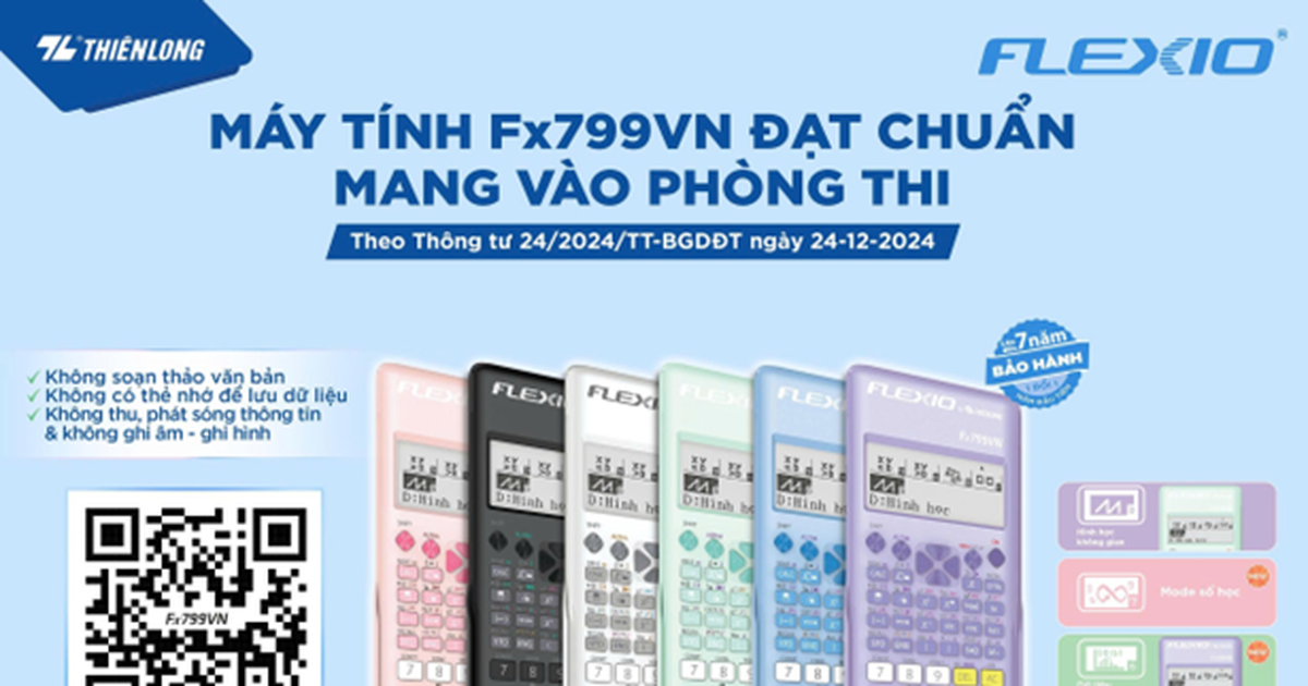 Máy tính khoa học FLEXIO đạt chuẩn mang vào phòng thi