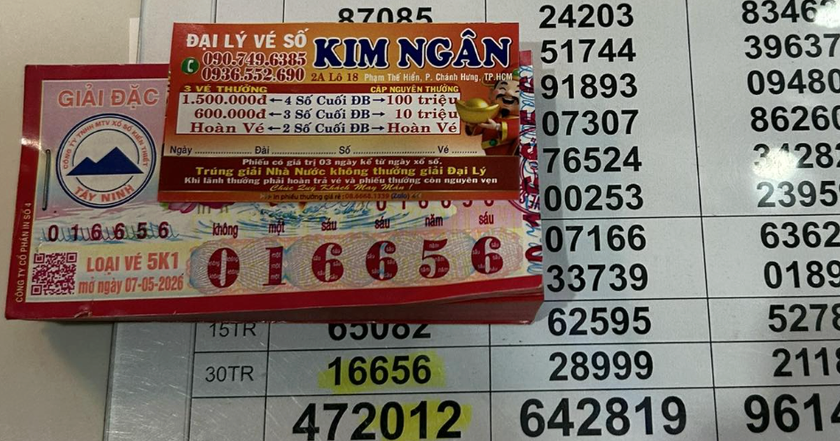 Mua 160 tờ vé số, một người ở TP.HCM trúng 4.8 tỉ đồng xổ số miền Nam