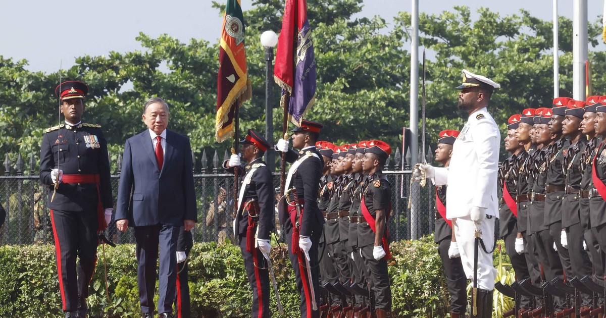 Lễ đón Tổng Bí thư, Chủ tịch nước Tô Lâm thăm Sri Lanka