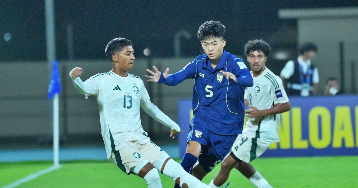 U.17 Thái Lan thua Ả Rập Xê Út, bị loại ngay vòng bảng châu Á