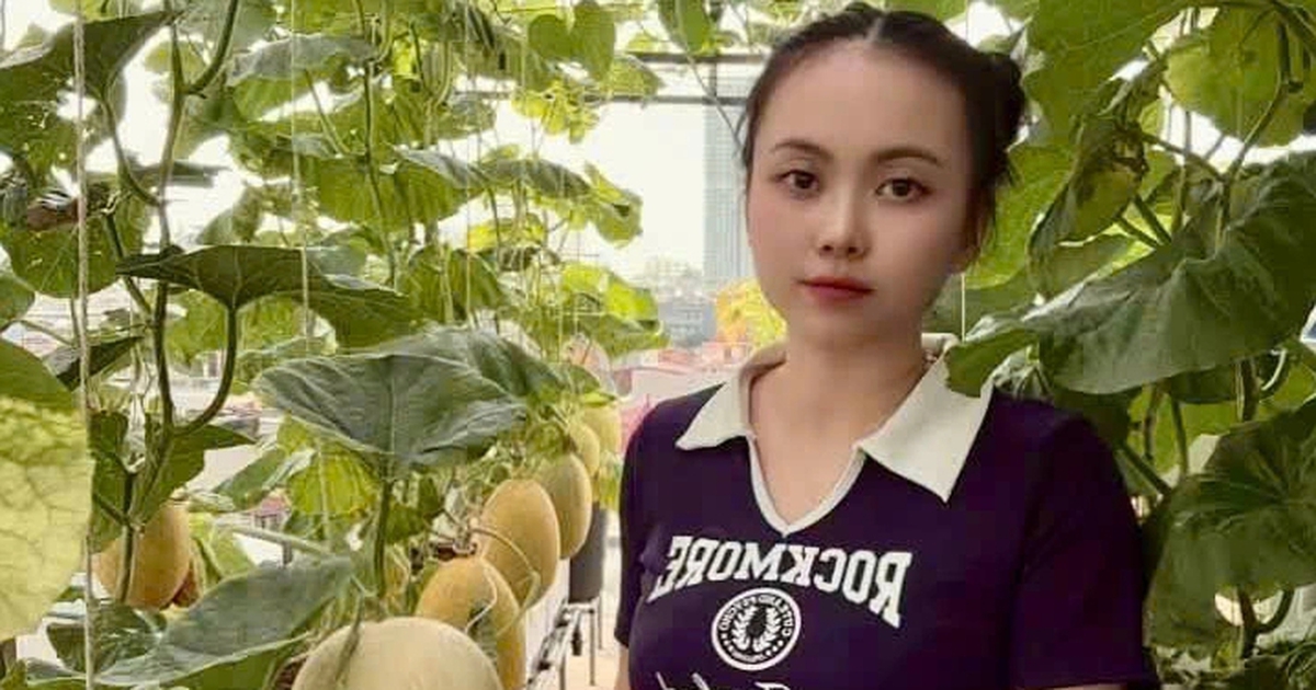 Mẹ trẻ xinh đẹp biến sân thượng thành vườn dưa trăm trái