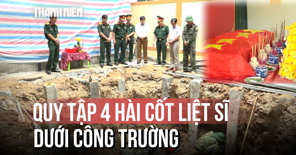 Quảng Trị: Quy tập 4 hài cốt liệt sĩ dưới công trường bệnh viện