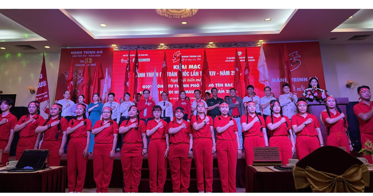 H&agrave;nh tr&igrave;nh Đỏ 2026 đặt mục ti&ecirc;u tiếp nhận tối thiểu 120.000 đơn vị m&aacute;u