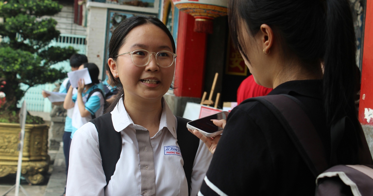 Thí sinh Trường THPT chuyên Lê Hồng Phong nói gì về đề lịch sử tốt nghiệp THPT?