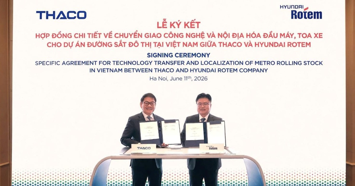 THACO và Hyundai Rotem thúc đẩy nội địa hóa sản xuất đầu máy toa xe metro tại Việt Nam