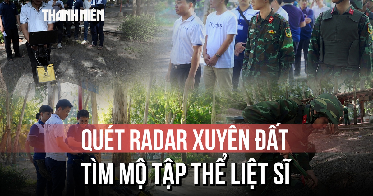Cận cảnh quét radar xuyên đất tìm mộ tập thể liệt sĩ tại Công viên Lê Thị Riêng