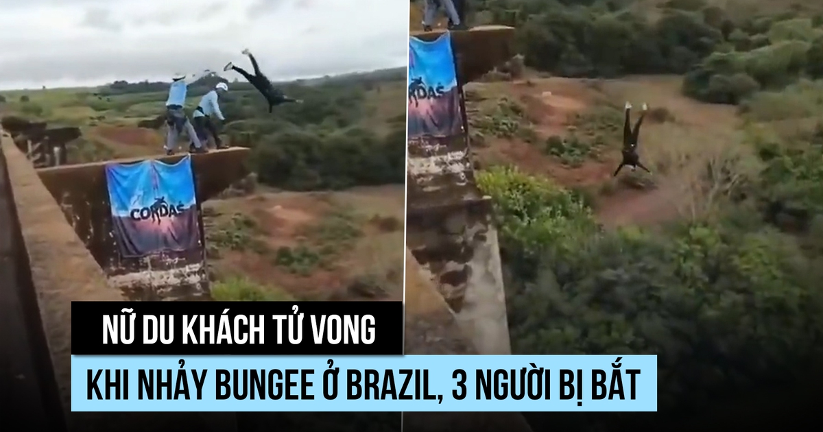 Nhảy bungee mà không móc dây an toàn, một phụ nữ tử vong ở Brazil