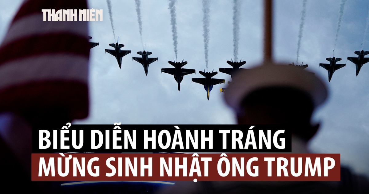 Các phi đội Blue Angels, Thunderbirds tung cánh mừng sinh nhật ông Trump