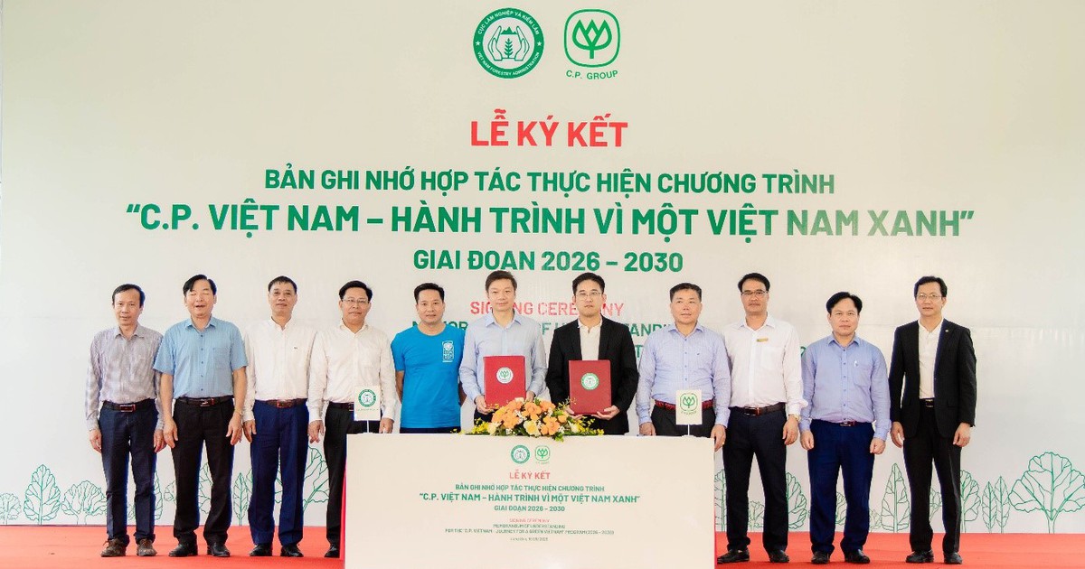 Hướng tới Net Zero 2050, C.P. Việt Nam trồng thêm 1,5 triệu cây xanh