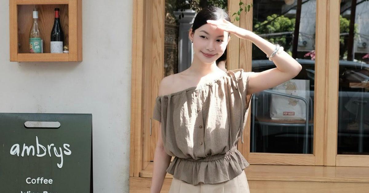 Hè này, cứ diện quần ống rộng màu be là chuẩn gu thanh lịch