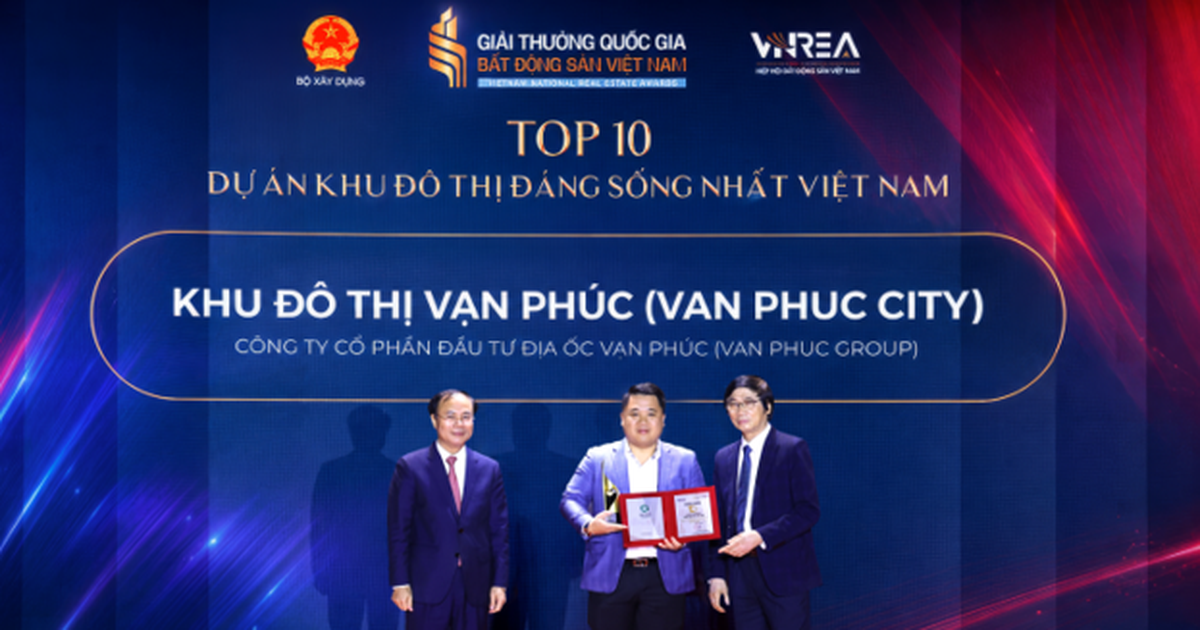 Van Phuc City được vinh danh ‘Top 10 Khu đô thị đáng sống nhất Việt Nam’