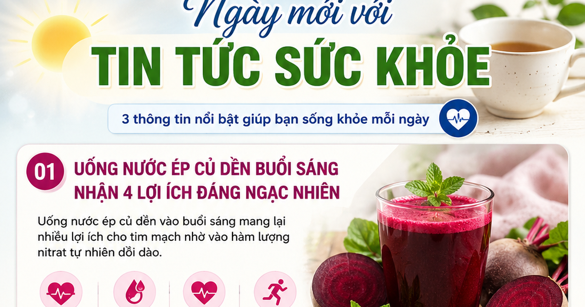 Ngày mới với tin tức sức khỏe: Uống nước ép này buổi sáng giúp hạ huyết áp