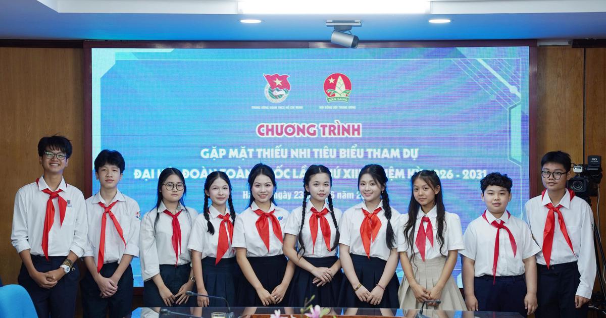 Gặp mặt 10 thiếu nhi tiêu biểu tham dự Đại hội Đoàn toàn quốc lần thứ XIII