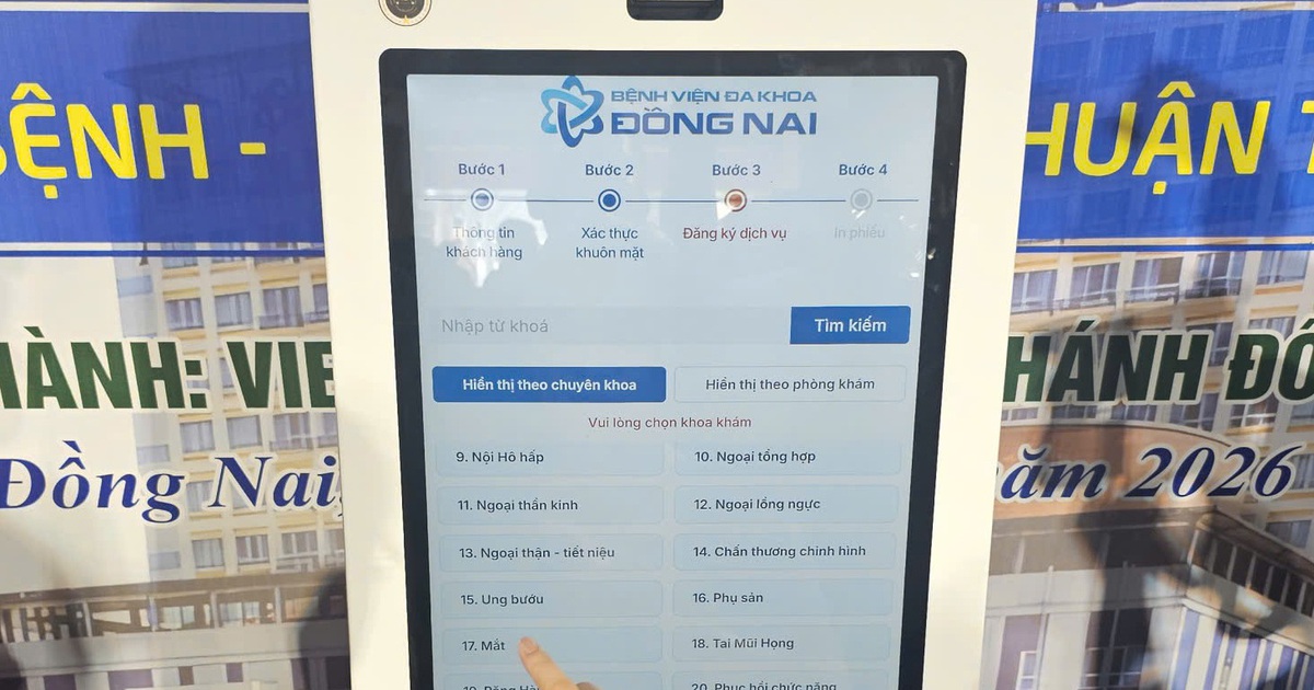 Bệnh viện đa khoa Đồng Nai triển khai hệ thống khám bệnh bằng sinh trắc học