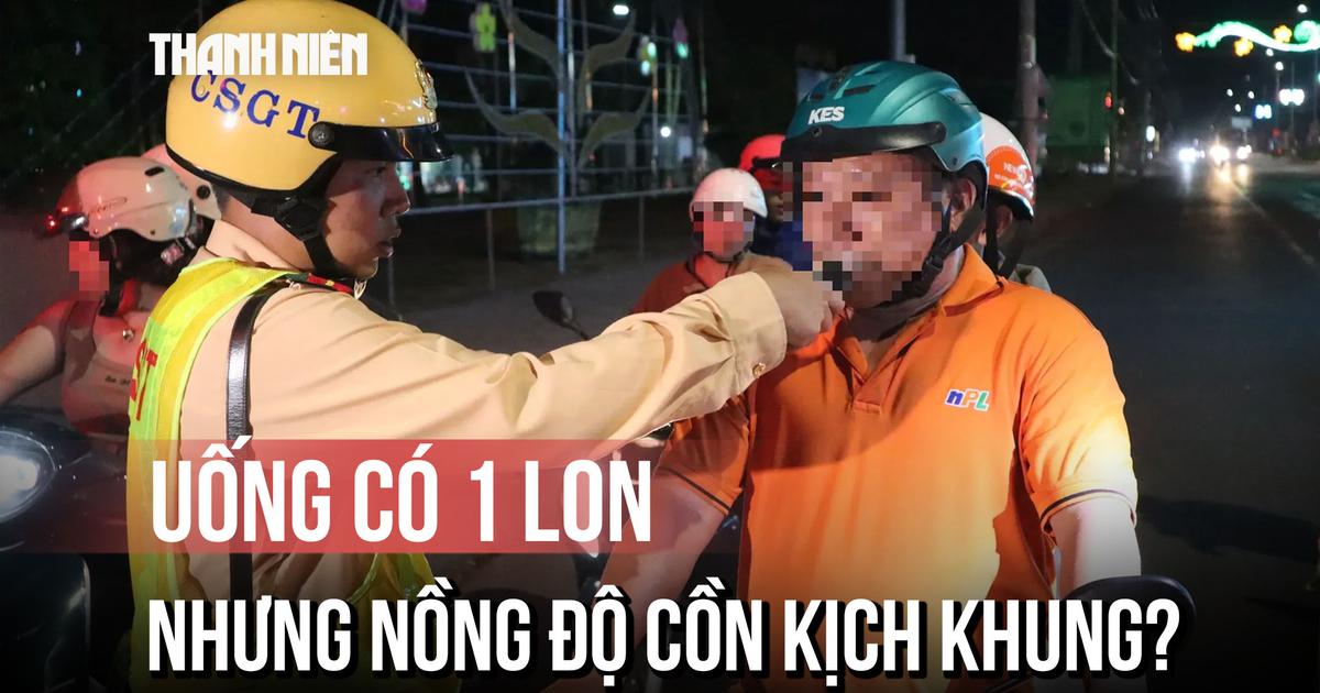 Nồng độ cồn kịch khung, tài xế nói chỉ uống 1 lon