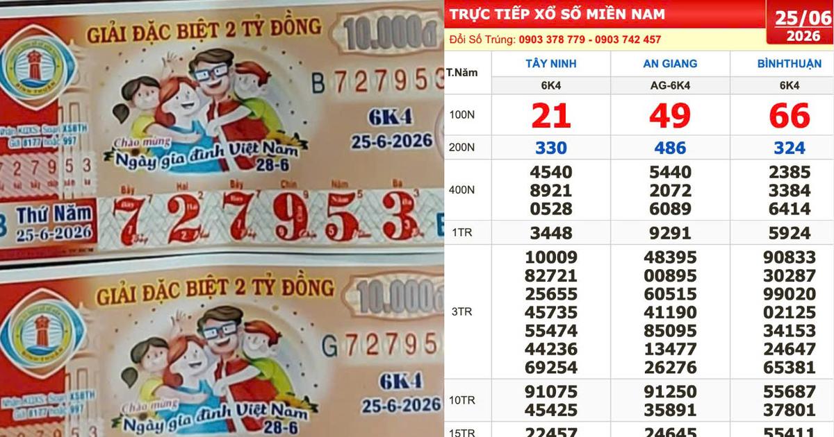 Xổ số miền Nam ng&agrave;y 25 th&aacute;ng 6: Người tr&uacute;ng 4 tỉ đ&agrave;i B&igrave;nh Thuận xuất hiện