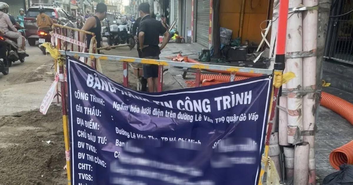CSGT TP.HCM ph&aacute;t hiện nhiều lỗi tại c&ocirc;ng tr&igrave;nh thi c&ocirc;ng ảnh hưởng người đi đường