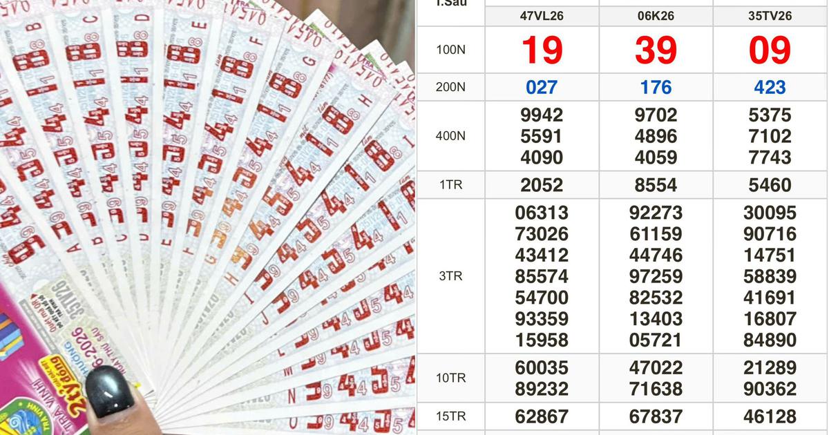 Xổ số miền Nam ngày 26 tháng 6: Vé trúng đài Trà Vinh lộ diện sớm