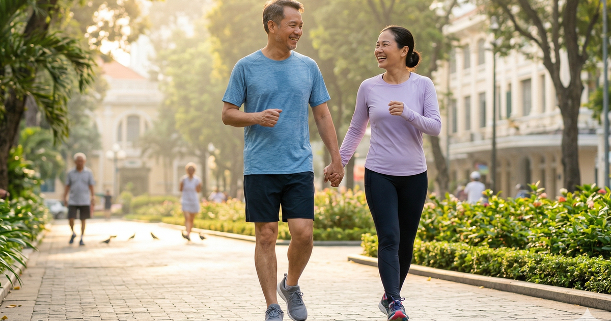 Đi bộ sau bữa ăn giúp kiểm soát đường huyết và mỡ bụng ra sao?