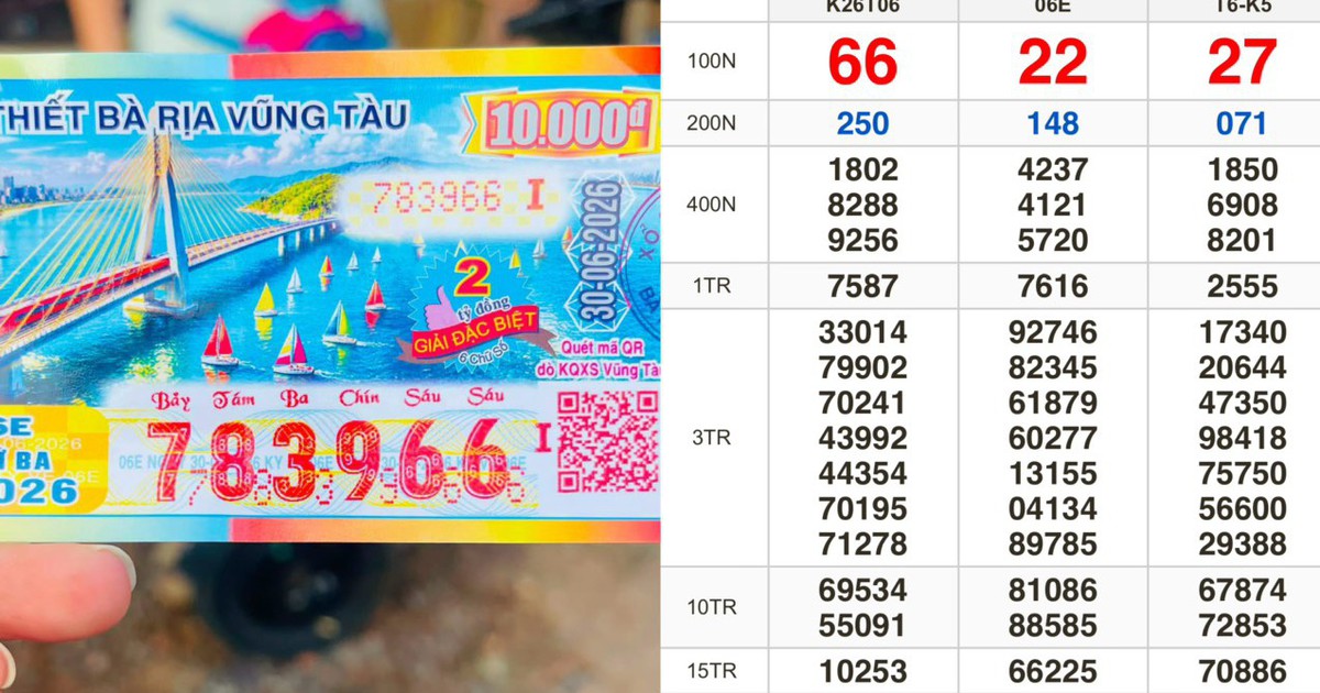 Xổ số miền Nam ngày 30 tháng 6: Người trúng cọc vé đài Vũng Tàu nhận thưởngsớm