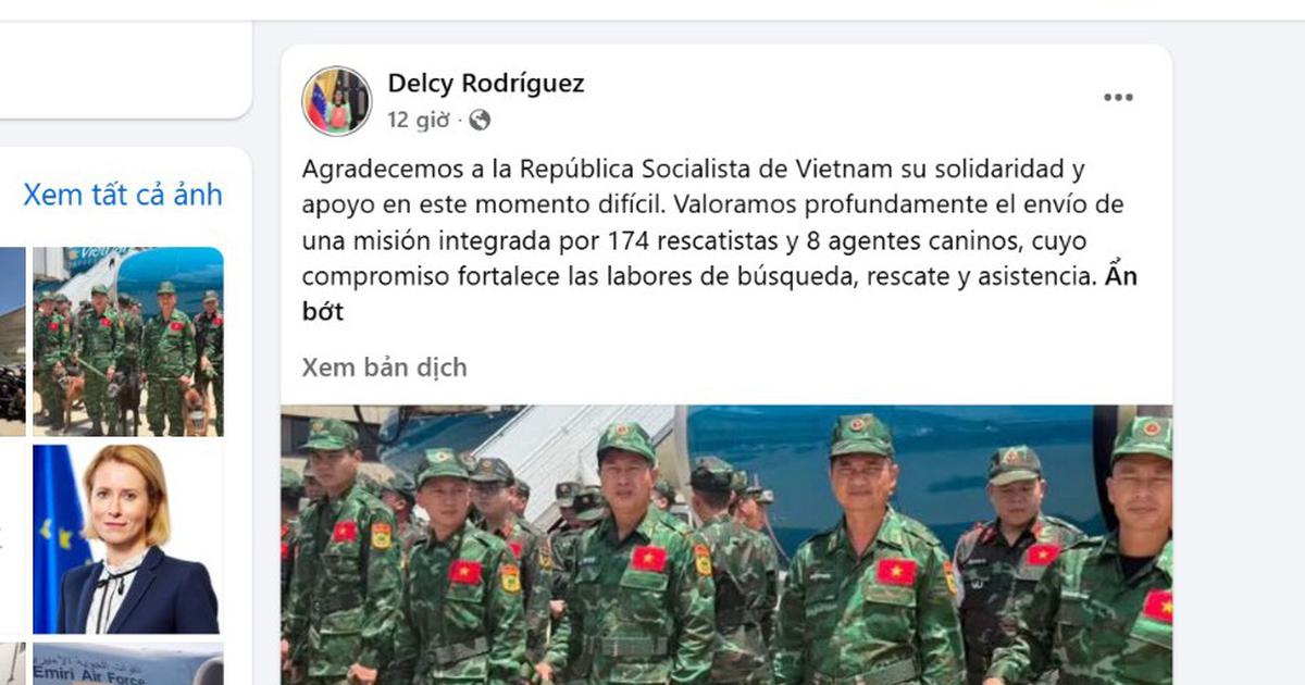 Tổng thống l&acirc;m thời Venezuela cảm ơn Việt Nam hỗ trợ cứu hộ nạn nh&acirc;n động đất