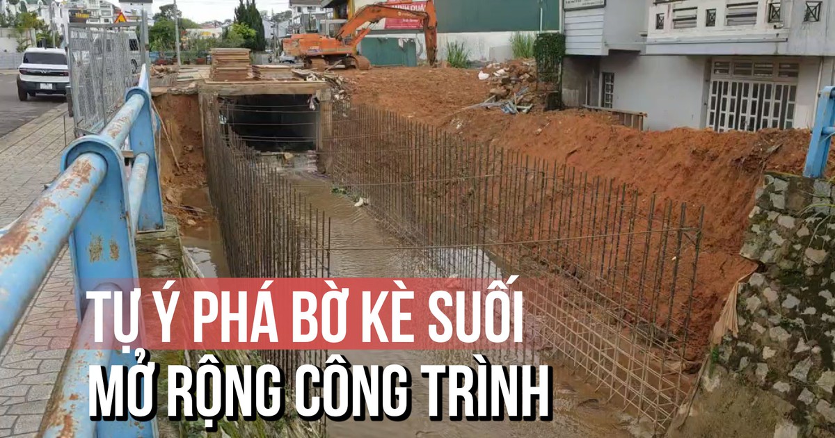 Tự ý phá bờ kè suối Phạm Hồng Thái Đà Lạt, chủ đầu tư phải hoàn trả hiện trạng