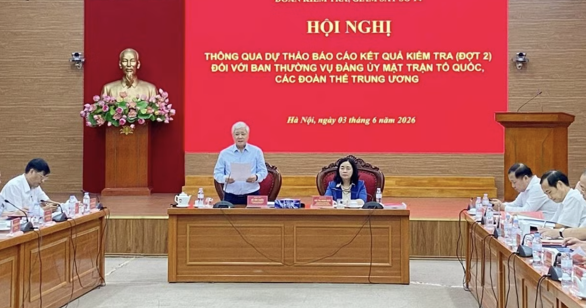 Thông qua dự thảo báo cáo kết quả kiểm tra, giám sát đối với Đảng ủy MTTQ, các đoàn thể T.Ư