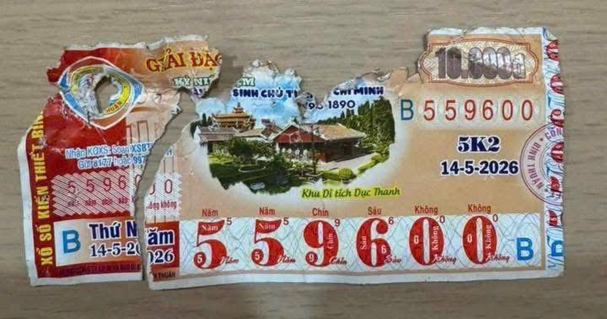 Tờ vé số trúng 50 triệu xổ số miền Nam bị rách đôi đã được trả thưởng