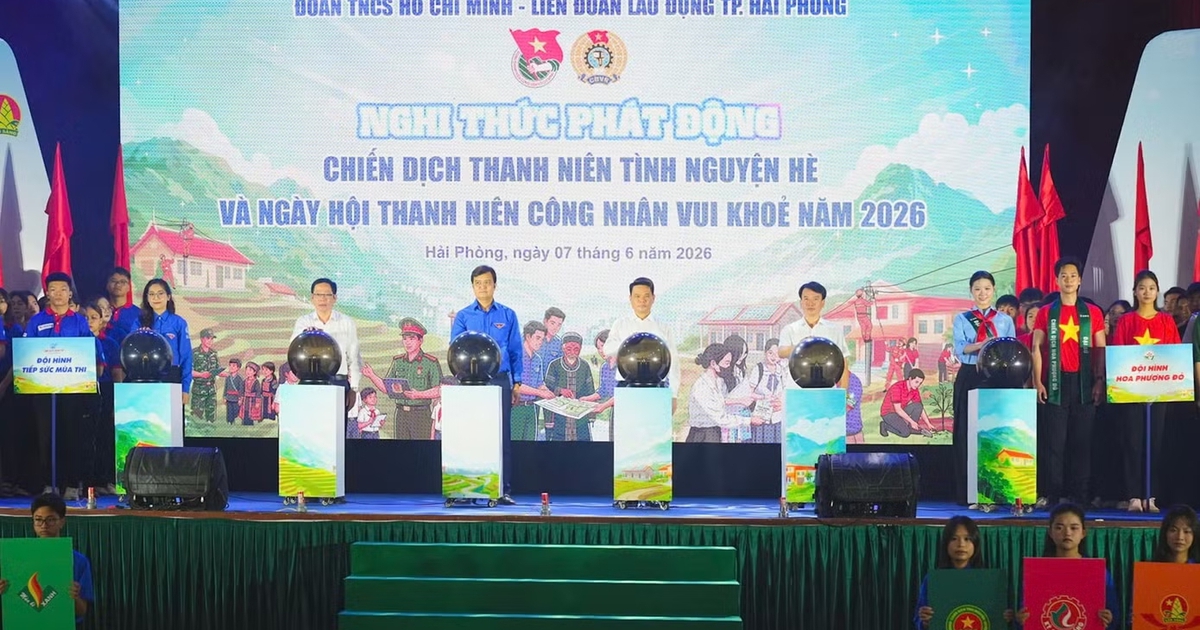 Hải Phòng ra quân chiến dịch thanh niên tình nguyện hè 2026