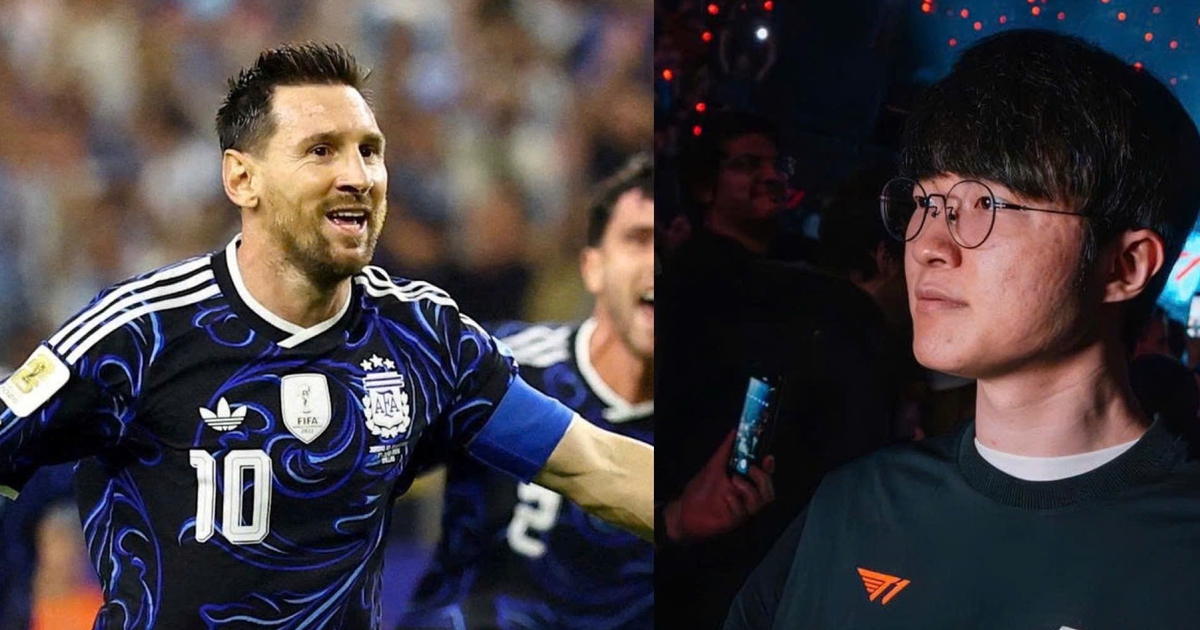 Siêu sao Hàn Quốc Faker tiết lộ thần tượng Messi: GOAT cũng mê GOAT