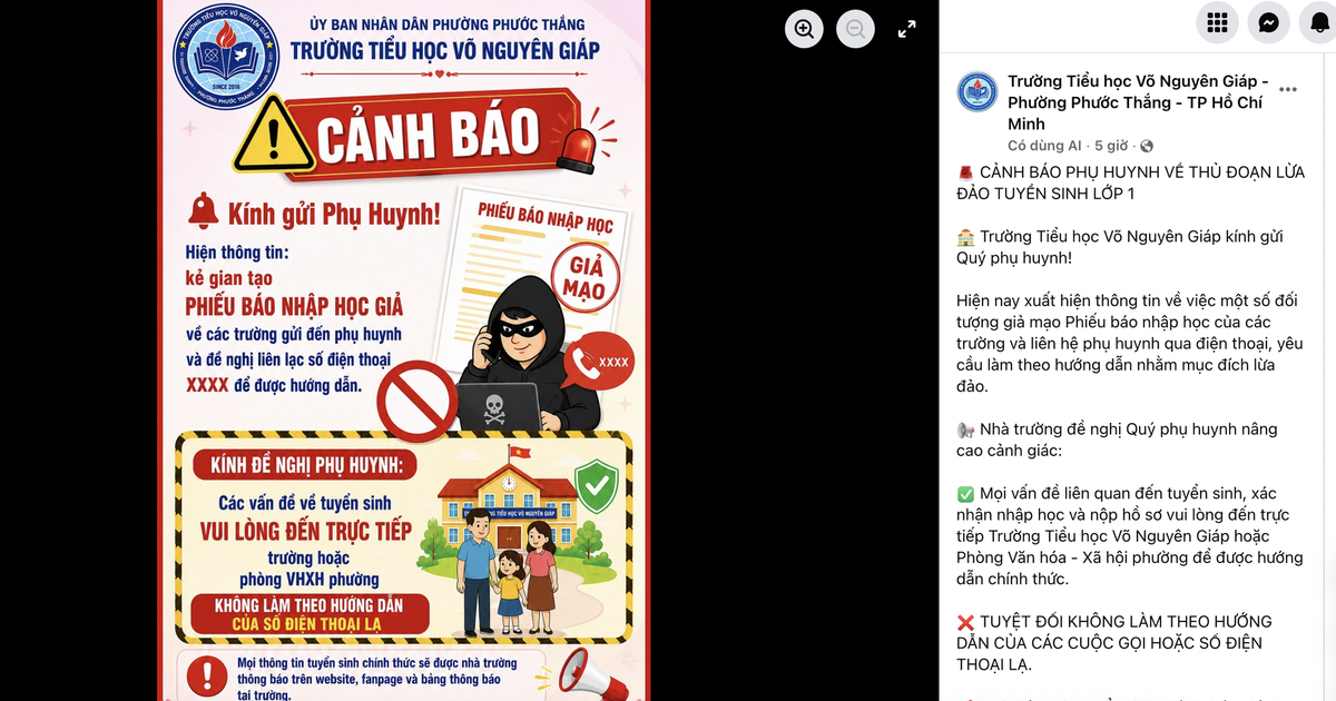 Nên đến trực tiếp trường, phòng VH-XH phường hỏi tuyển sinh đầu cấp, tránh bị lừa đảo