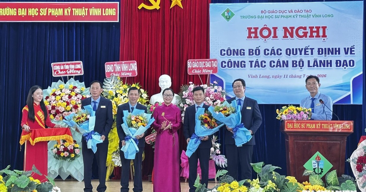 Bổ nhiệm hiệu trưởng và 3 phó hiệu trưởng Trường ĐH Sư phạm kỹ thuật Vĩnh Long