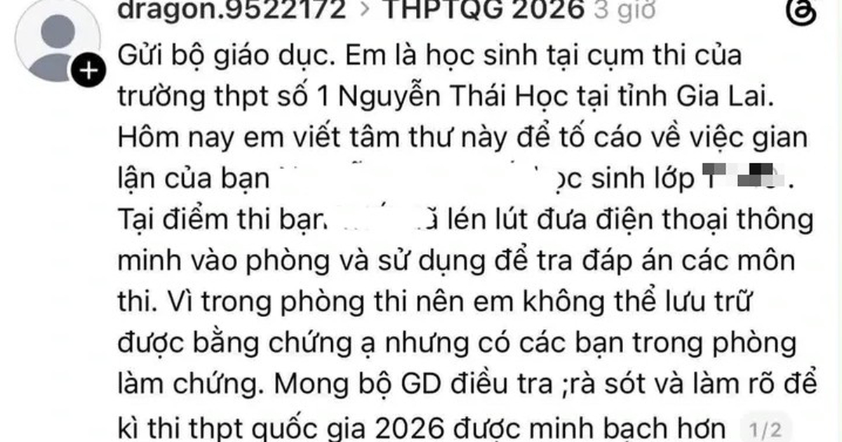 Hai vụ tố gian lận thi tốt nghiệp THPT tại Gia Lai, Sở GD-ĐT nói gì?