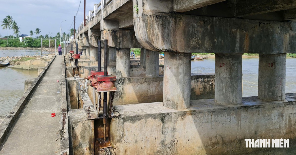 Quảng Ng&atilde;i chi 45 tỉ đồng sửa chữa đập ngăn mặn Hiền Lương