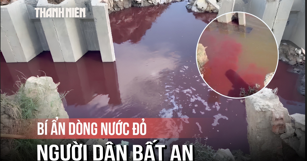 TP.HCM: Bí ẩn dòng nước đỏ thải ra kênh Đôi