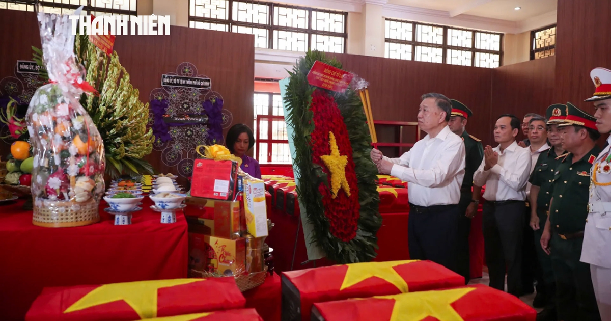 Tổng Bí thư, Chủ tịch nước Tô Lâm thăm, động viên lực lượng quy tập hài cốt liệt sĩ