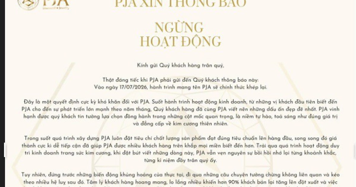 Một tiệm kim cương tại TP.HCM "chào tạm biệt"