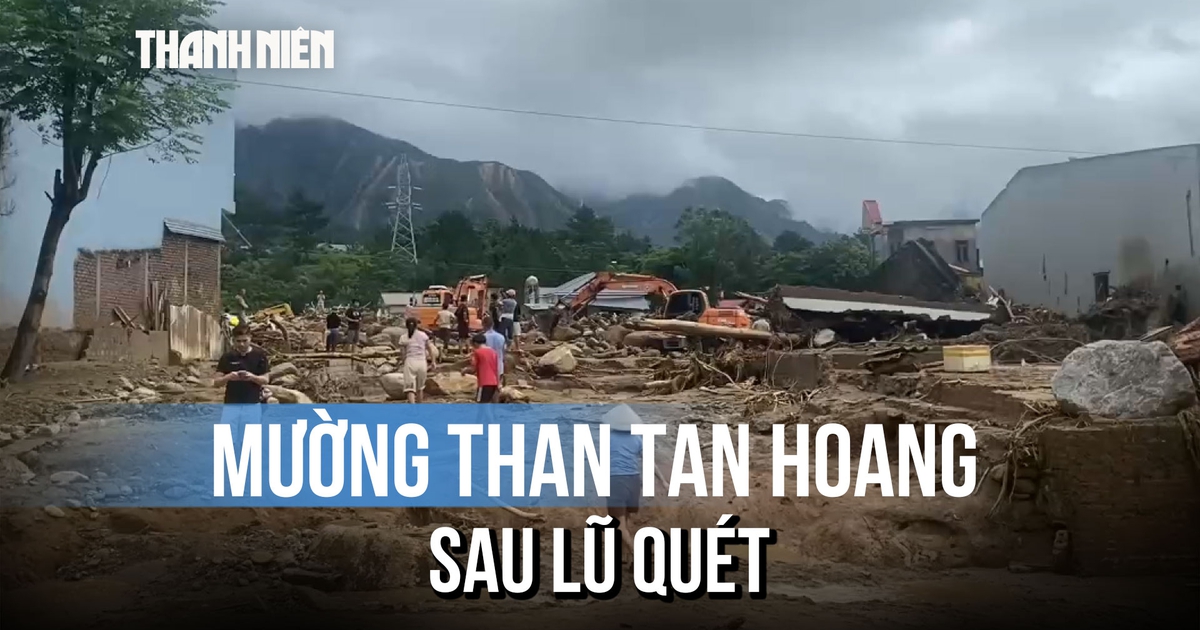 Bản làng tại Mường Than tan hoang sau trận lũ quét kinh hoàng