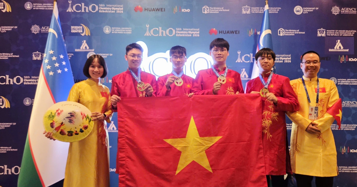 Việt Nam giành 4 huy chương vàng, lọt top 3 Olympic hóa học quốc tế