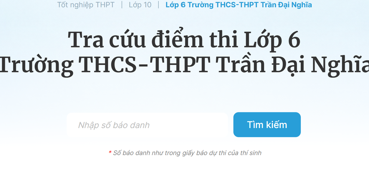 Đề và đáp án bài khảo sát lớp 6 Trường Trần Đại Nghĩa