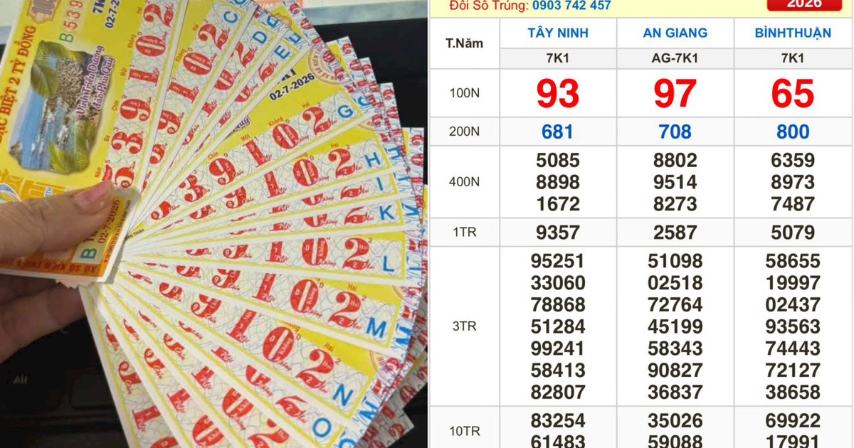 Xổ số miền Nam ngày 2 tháng 7: Cọc vé trúng 2,4 tỉ đài Bình Thuận xuất hiện