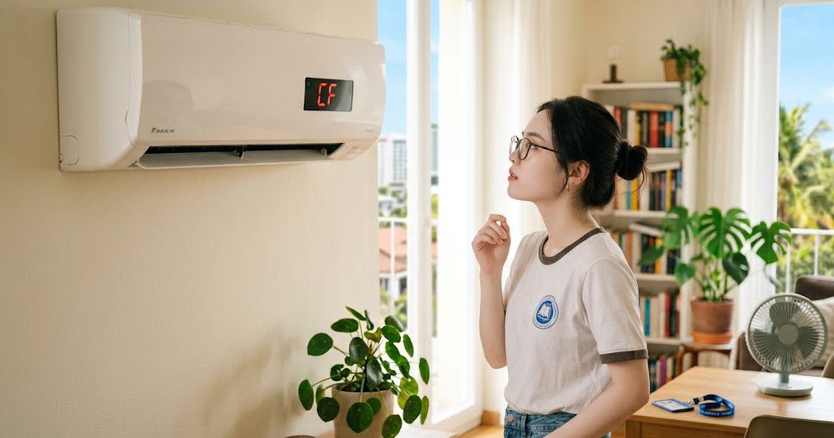 Ký hiệu "CF" xuất hiện trên điều hòa cho biết điều gì?