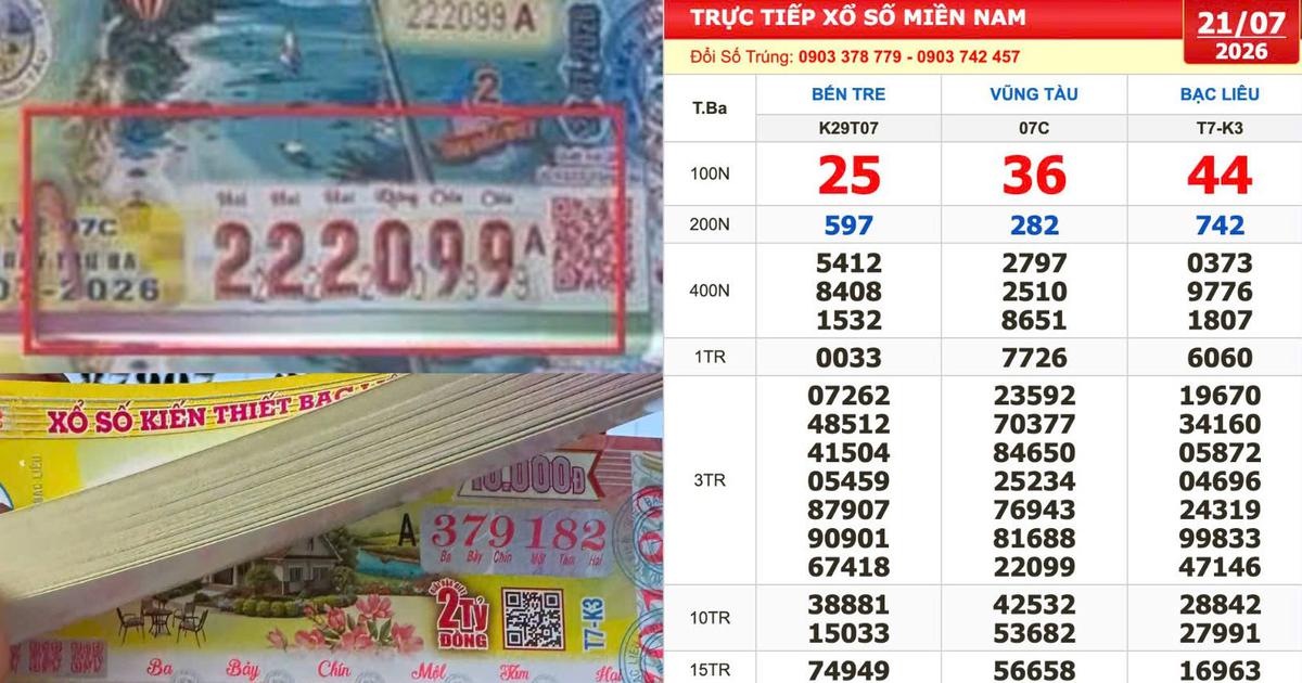 Xổ số miền Nam ng&agrave;y 21 th&aacute;ng 7: T&igrave;m người may mắn tr&uacute;ng số đ&agrave;i Vũng T&agrave;u