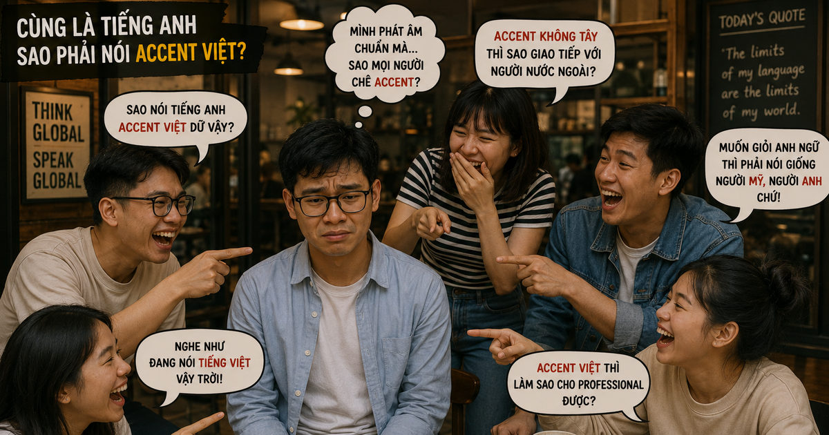 Đi 5 châu mà sao nói tiếng Anh vẫn 'phèn' thế!